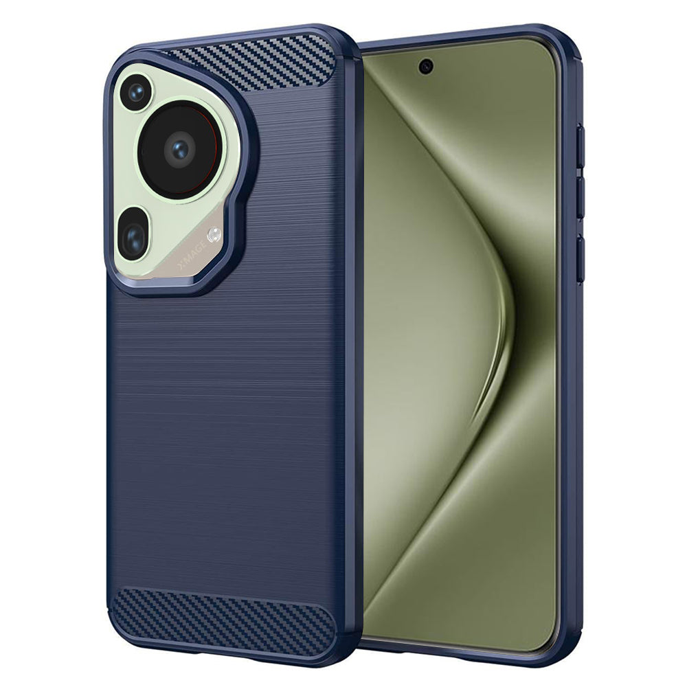 Husa de protectie Techsuit Carbon Silicone compatibil cu Huawei Pura 70 Ultra, Albastru