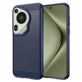 Husa de protectie Techsuit Carbon Silicone compatibil cu Huawei Pura 70 Ultra, Albastru