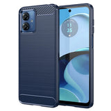 Husa de protectie Techsuit Carbon Silicone compatibil cu Motorola Moto G14, Albastru