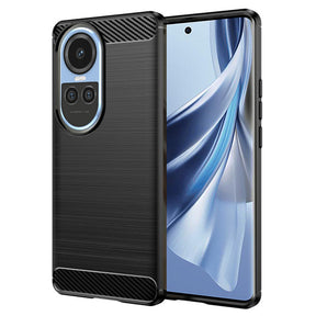 Husa de protectie Techsuit Carbon Silicone compatibil cu Oppo Reno10 / Reno10 Pro, Negru