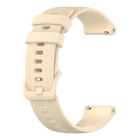 Curea smartwatch Techsuit Watchband 18mm (W006) compatibil cu Huawei Watch GT 4 (41mm)/W1/Honor Watch S1/Garmin Venu 2S/Vivoactive 4S, Crem