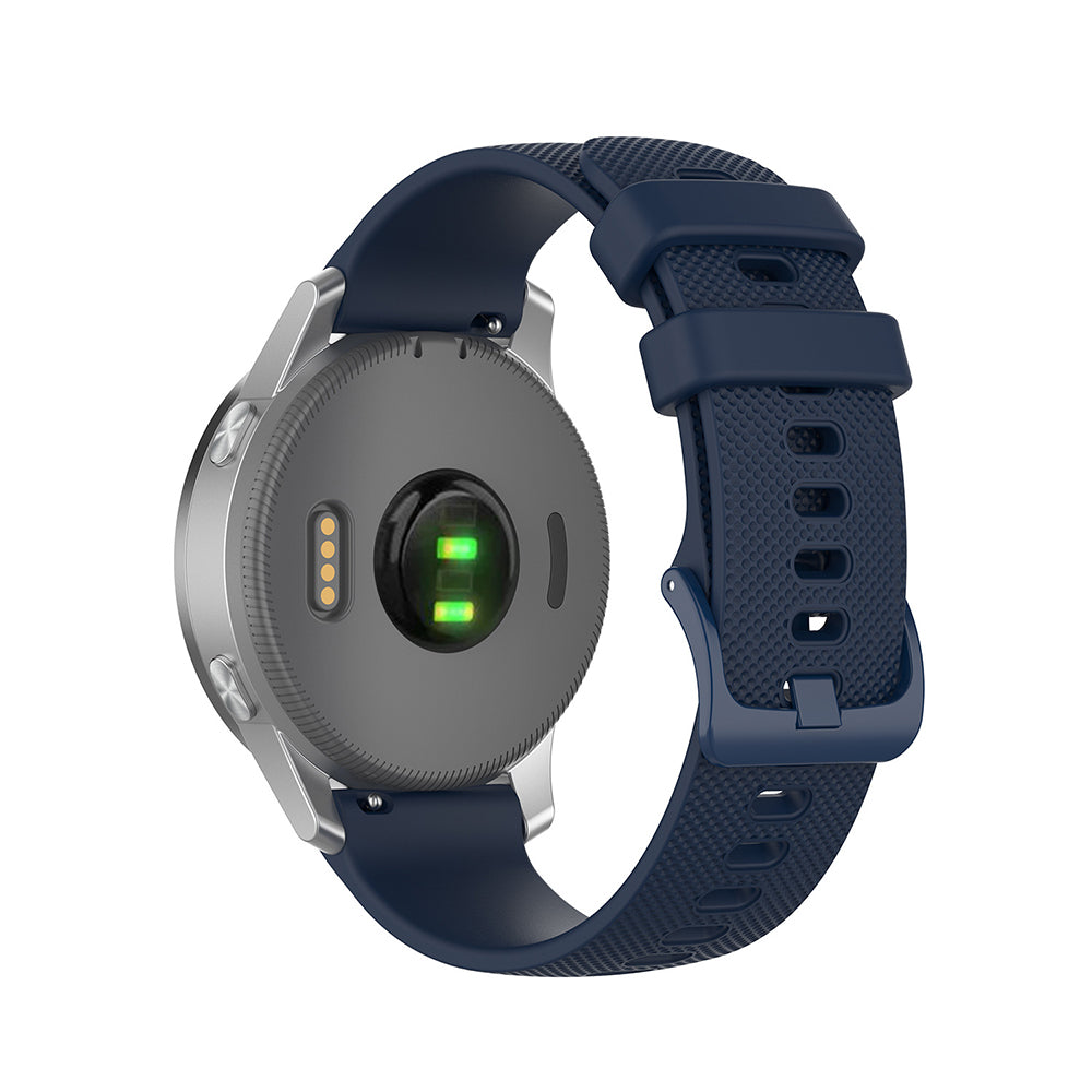 Curea smartwatch Techsuit Watchband 18mm (W006) compatibil cu Huawei Watch GT 4 (41mm)/W1/Honor Watch S1/Garmin Venu 2S/Vivoactive 4S, Albastru