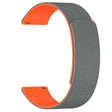 Curea smartwatch Techsuit Watchband 20mm (W074) compatibil cu Samsung Galaxy Watch4/5/Active 2, Huawei Watch GT 3 (42mm)/GT 3 Pro (43mm), Gri / Orange