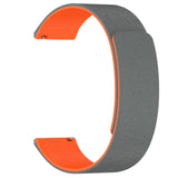 Curea smartwatch Techsuit Watchband 20mm (W074) compatibil cu Samsung Galaxy Watch4/5/Active 2, Huawei Watch GT 3 (42mm)/GT 3 Pro (43mm), Gri / Orange