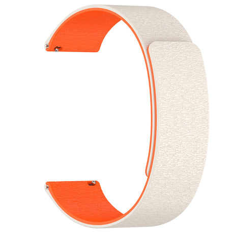 Curea smartwatch Techsuit Watchband 22mm (W074) compatibil cu Samsung Galaxy Watch (46mm)/Watch 3/Gear S3, Huawei Watch GT/GT 2 (46mm), Bej / Orange