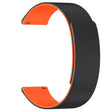 Curea smartwatch Techsuit Watchband 20mm (W074) compatibil cu Samsung Galaxy Watch4/5/Active 2, Huawei Watch GT 3 (42mm)/GT 3 Pro (43mm), Negru /Orange