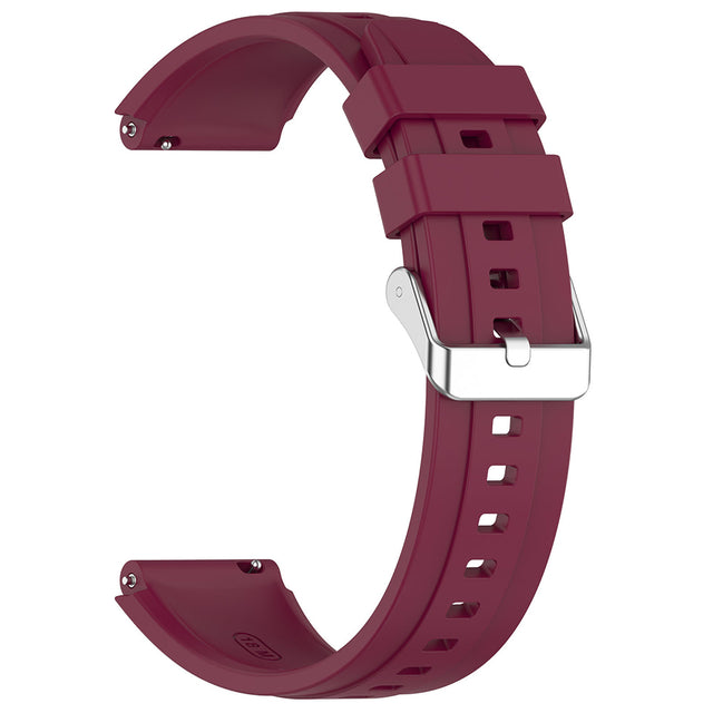Curea smartwatch Techsuit Watchband 18mm (W075) compatibil cu Huawei Watch GT 4 (41mm)/W1/Honor Watch S1/Garmin Venu 2S/Vivoactive 4S, Bordo