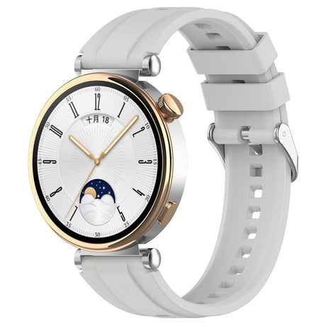 Curea smartwatch Techsuit Watchband 18mm (W075) compatibil cu Huawei Watch GT 4 (41mm)/W1/Honor Watch S1/Garmin Venu 2S/Vivoactive 4S, Gri