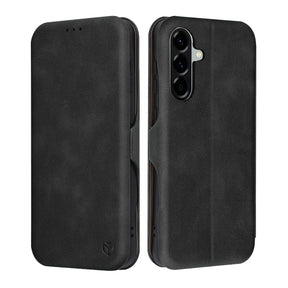 Husa de protectie Techsuit Safe Wallet Plus compatibil cu Samsung Galaxy A56 5G, Negru
