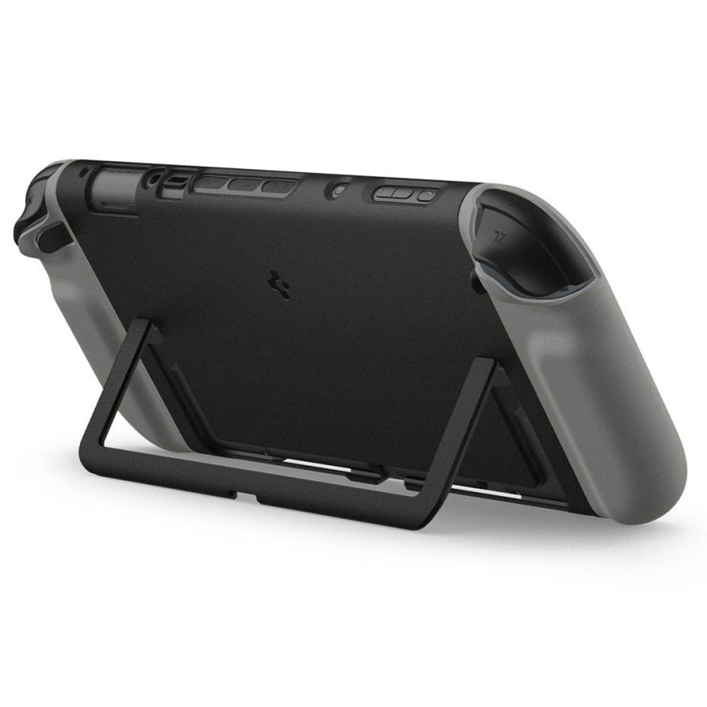 Accesoriu gaming Spigen Protective Case Nano Pop (ACS10206), for Nintendo Switch 2, Slim, with Kickstand, Negru Sesame