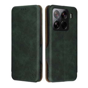 Husa de protectie Techsuit Safe Wallet Plus compatibil cu Xiaomi 15 Pro, Verde