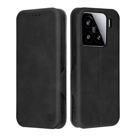 Husa de protectie Techsuit Safe Wallet Plus compatibil cu Xiaomi 15, Negru