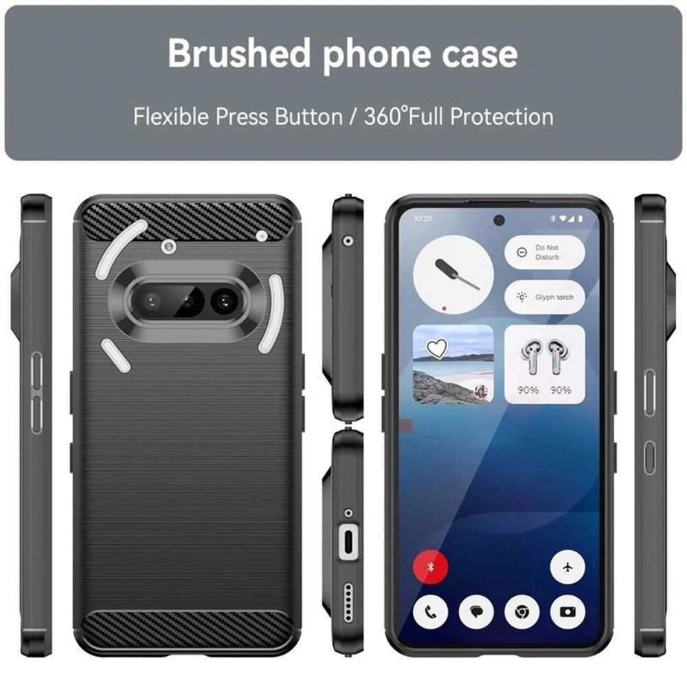 Husa de protectie Techsuit Carbon Silicone compatibil cu Nothing Phone (3a), Albastru