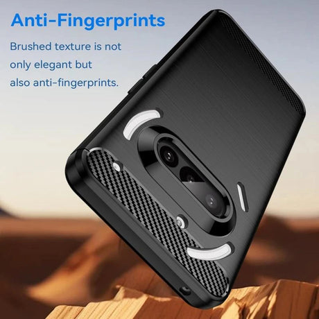 Husa de protectie Techsuit Carbon Silicone compatibil cu Nothing Phone (3a), Negru