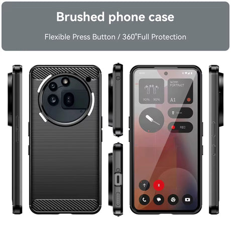 Husa de protectie Techsuit Carbon Silicone compatibil cu Nothing Phone (3a) Pro, Albastru