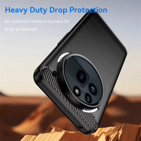 Husa de protectie Techsuit Carbon Silicone compatibil cu Nothing Phone (3a) Pro, Negru