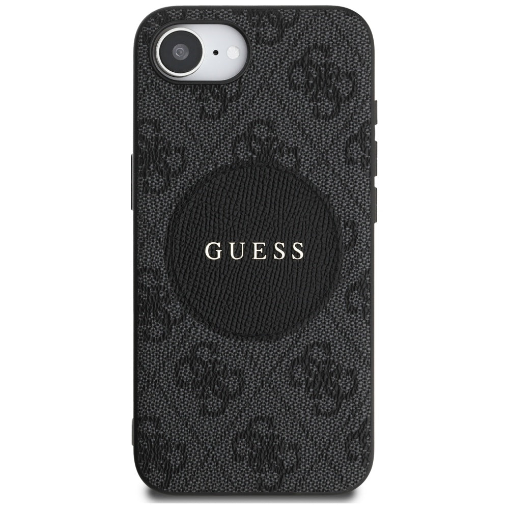 Husa de protectie Guess 4G Circle Classic Logo MagSafe (GUHMPSE4P4PGRSGW) compatibil cu iPhone 16e / iPhone 17e, Maro