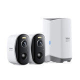 Baseus Outdoor Camera Security N1 (S0TW002131), 2K, 16GB, 2x Camera Kit, Two-way Talk, Night Vision, IP67, 7800mAh, Alb