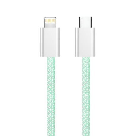 Cablu ColorWay (CW-CBPDCL061-G), Type-C to Apple Lightning, PD 27W, 3A, 480Mbps, Nylon, 1m, Verde
