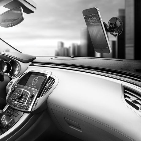 Suport ColorWay (CW-CHM06-GR), Magnetic, for Dashboard, 360°, Secure Grip, Adhesive Suction Cup, Universal, Negru