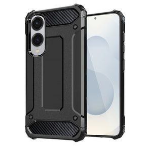 Husă Techsuit Hybrid Armor neagră pentru Samsung Galaxy S25 Edge