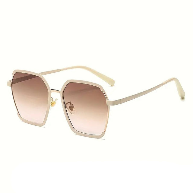 Techsuit Sunglasses Polarised PC (191), UV Protection, Crem / Brown