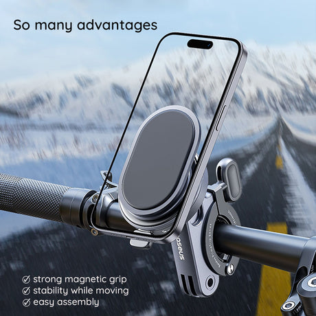 Suport Baseus Bike PrimeTrip Series (C40569001121-00), 2in1, Bike Mount, Ring Stand, Patented Snap-On, Negru Cosmic