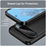 Husa de protectie Techsuit Carbon Silicone compatibil cu Google Pixel 9 Pro / 9, Negru