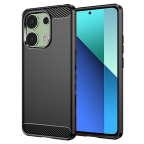 Husa de protectie Techsuit Carbon Silicone compatibil cu Xiaomi Redmi Note 13 4G, Negru