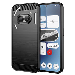 Husa de protectie Techsuit Carbon Silicone compatibil cu Nothing Phone (2a) / (2a) Plus, Negru