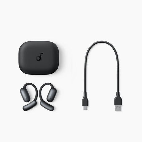Casti Anker SoundCore AeroFit 2 (A3874G11), for Sport, with Microphone, Bluetooth, Waterproof, Hi-Res, Negru