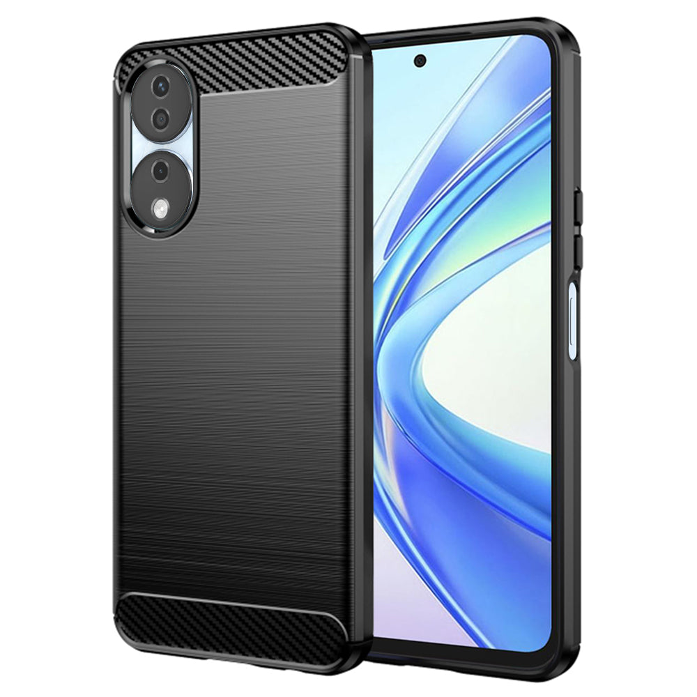 Husa de protectie Techsuit Carbon Silicone compatibil cu Honor X7b / X7b 5G / 90 SMART, Negru