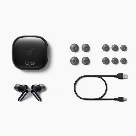 Casti Anker SoundCore Liberty 4 Pro NC (A3954GF1), Bluetooth 5.3, ANC, Hi-Res Sound, LDAC, TWS, Glossy Black