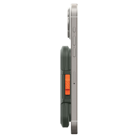 Suport Spigen Magnetic Card Lock Fit MagSafe (AFA08528), Universal, for Card / Cash, Military Green