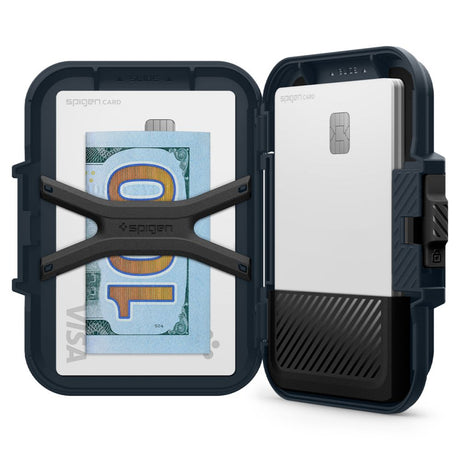 Suport Spigen Magnetic Card Lock Fit MagSafe (AFA08526), Universal, for Card / Cash, Metal Slate