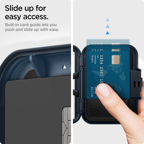 Suport Spigen Magnetic Card Lock Fit MagSafe (AFA08526), Universal, for Card / Cash, Metal Slate