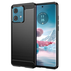 Husa de protectie Techsuit Carbon Silicone compatibil cu Motorola Edge 40 Neo, Negru