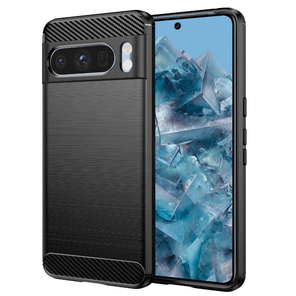Husa de protectie Techsuit Carbon Silicone compatibil cu Google Pixel 8 Pro, Negru