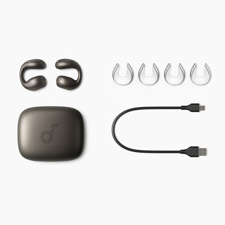 Casti Anker SoundCore C40i (A3331GZ1), Bluetooth 5.4, with Microphone, Open-Ear, Multipoint, Clip-On, Negru