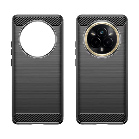 Husa de protectie Techsuit Carbon Silicone compatibil cu Realme 14 Pro, Negru