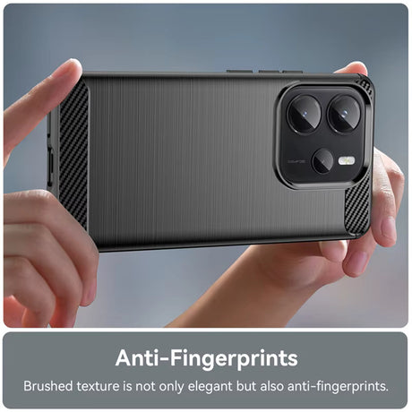 Husa de protectie Techsuit Carbon Silicone compatibil cu Xiaomi Redmi Note 14 4G (Standard), Negru
