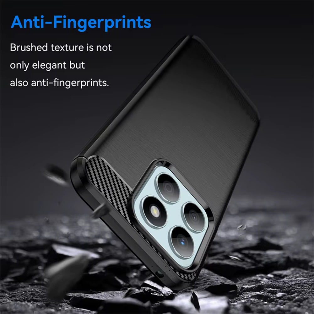 Husa de protectie Techsuit Carbon Silicone compatibil cu Honor X8c, Albastru