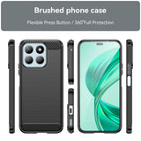 Husa de protectie Techsuit Carbon Silicone compatibil cu Honor X8c, Albastru