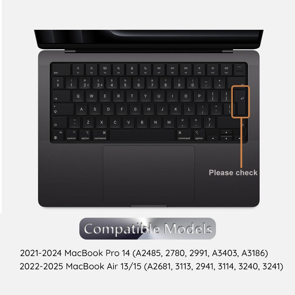 Tastatura/Mouse Techsuit Premium Keyboard Cover PureTypeX (KC1), Ultra Thin, for MacBook Pro 14 (2021-2024)/ Air 13/15 (2022-2025), Transparent