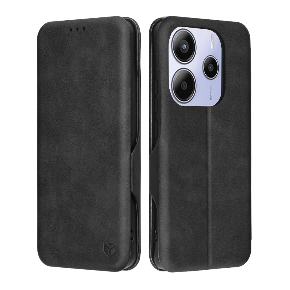Husa de protectie Techsuit Safe Wallet Plus compatibil cu Xiaomi Redmi Note 14 5G, Negru