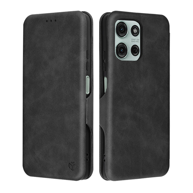 Husa de protectie Techsuit Safe Wallet Plus compatibil cu Motorola Moto G75, Negru