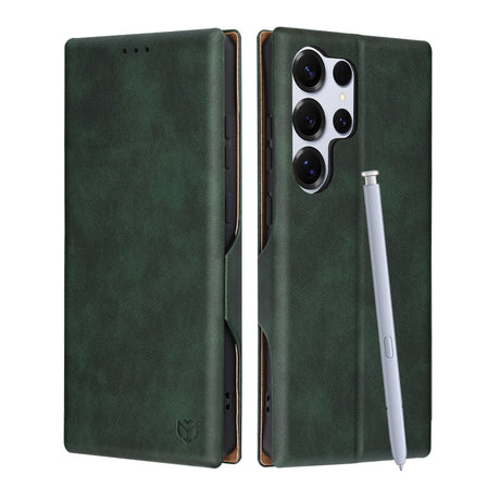 Husa de protectie Techsuit Safe Wallet Plus compatibil cu Samsung Galaxy S25 Ultra, Verde