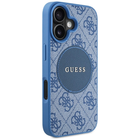 Husa de protectie Guess 4G Circle Classic Logo MagSafe (GUHMP16SP4PGRSGB) compatibil cu iPhone 16, Albastru