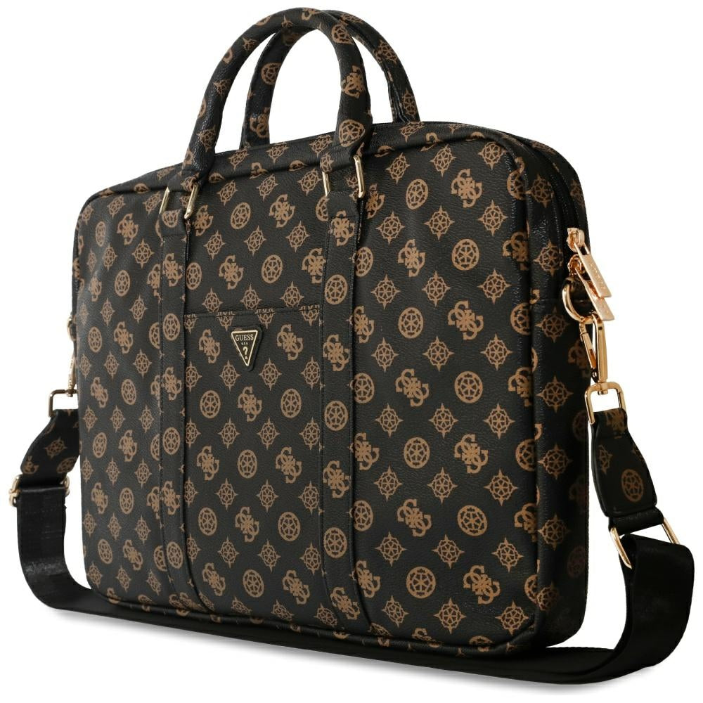 Guess Computer Bag Peony Triangle Logo geantă neagră, cod GUCB16PGPOSGNK