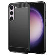 Husa de protectie Techsuit Carbon Silicone compatibil cu Samsung Galaxy S23, Negru